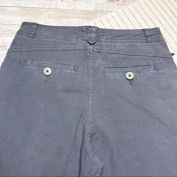 Anthropologie Tapered Embroidered Side Stripe Pants Grey Black Size 2 NWT - Picture 7 of 10